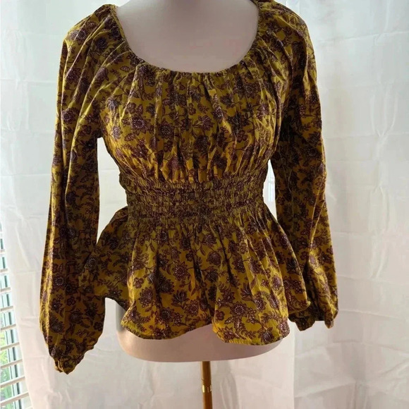 Sam Edelman Floral Yellow Women's Top - Picture 1 of 5